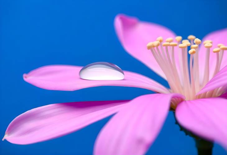 The Art of Water Droplet on a Pink Flower